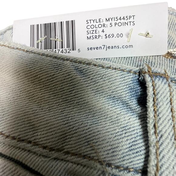 Seven7 Weekend Slim Fit Straight Leg Women's Size 4 Distressed Jeans Denim NWT - Picture 9 of 16